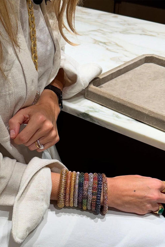 Florentine Finish Twister Luxe Bracelet-YELLOW GOLD-JEWELRYFINE JEWELBRACELET O-CAROLINA BUCCI