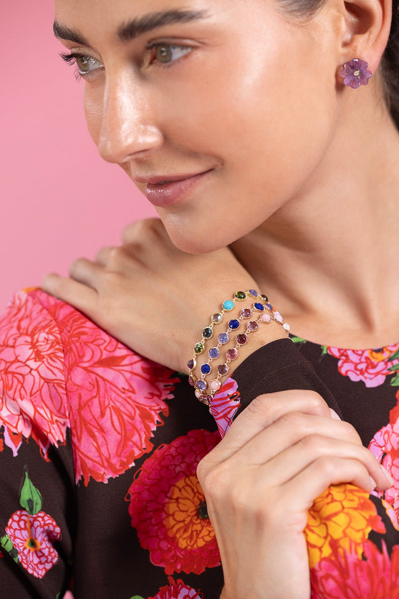 PIECE OF THE WEEK - IRENE NEUWIRTH SMALL CLASSIC LAPIS LINK MIXED BRACELET