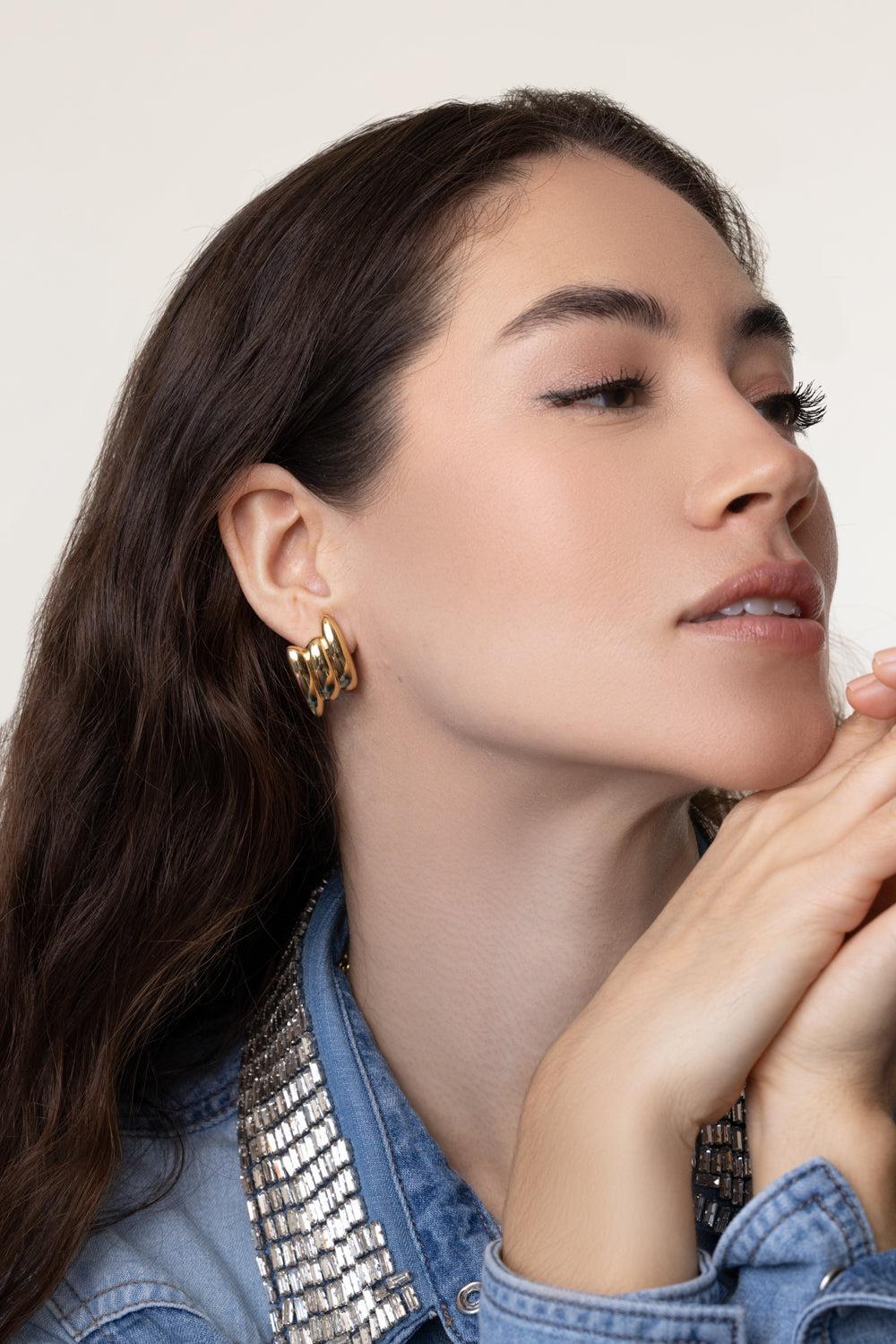 Large Claire Earrings-YELLOW GOLD-JEWELRYFINE JEWELEARRING-ANITA KO