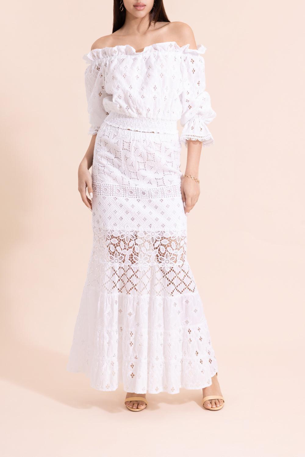 Artemisia Skirt - Bianco-WHITE-XS-CLOTHINGSKIRTMAXI-TEMPTATION POSITANO