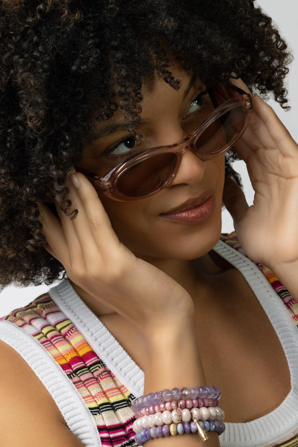 Symbole Sunglasses - Peach-PCHLTBRN-ACCESSORIESUNGLASSES-PRADA