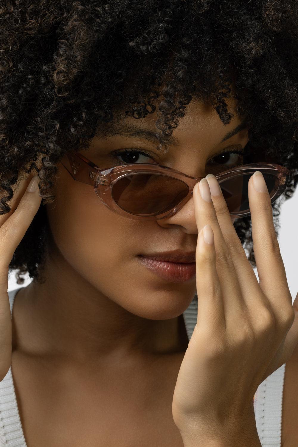 Symbole Sunglasses - Peach-PCHLTBRN-ACCESSORIESUNGLASSES-PRADA