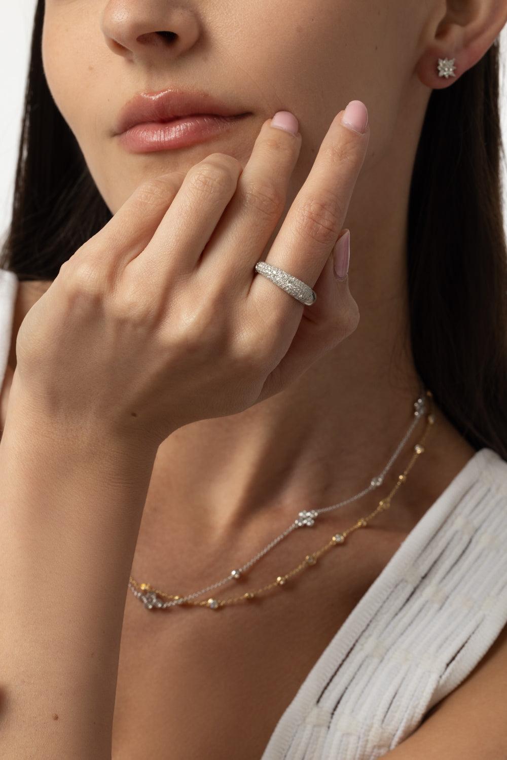 Cobblestone Diamond Band Ring-WHITE GOLD-6-JEWELRYFINE JEWELRING-KWIAT