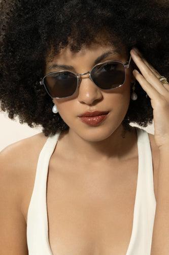 Square Sunglasses-SILVER-ACCESSORIESUNGLASSES-PRADA