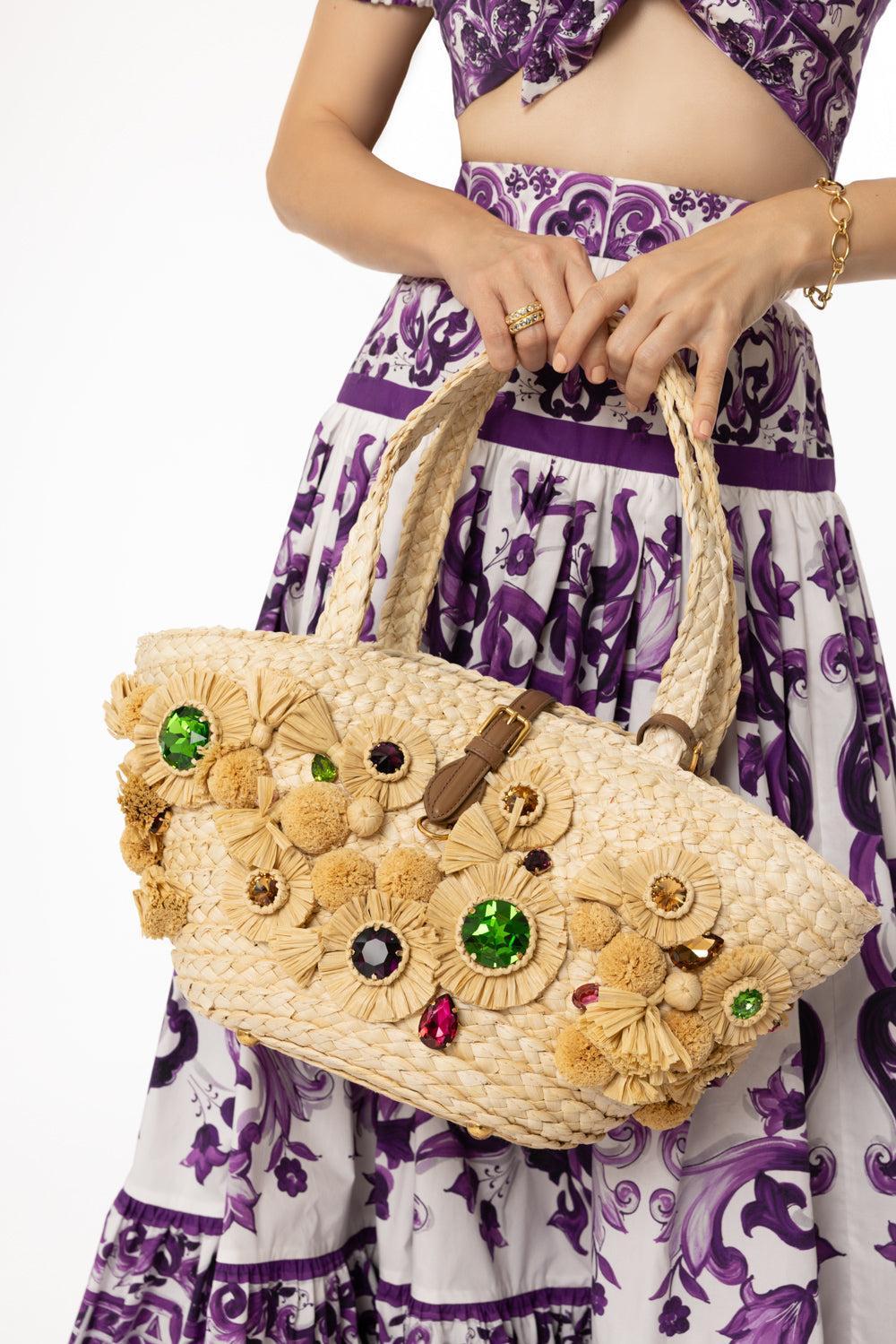 Novelty Bag With Gems-NTRLCARA-HANDBAGTOP HANDLE-DOLCE & GABBANA