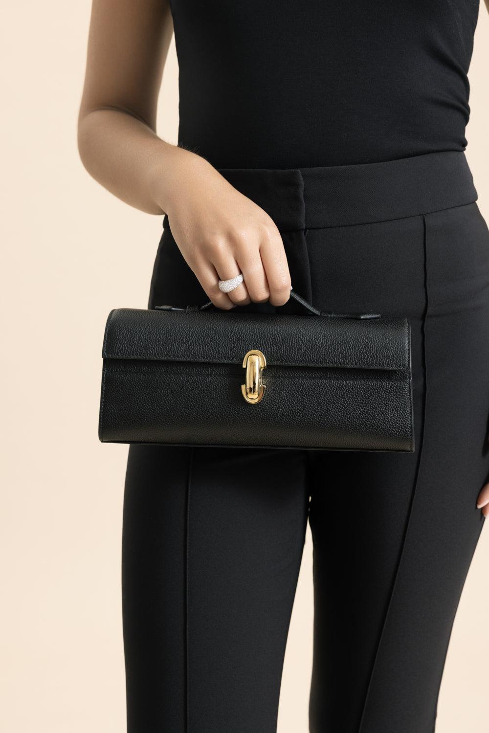 Slim Symmetry Pochette Bag-BLACK-HANDBAGCLUTCHES-SAVETTE