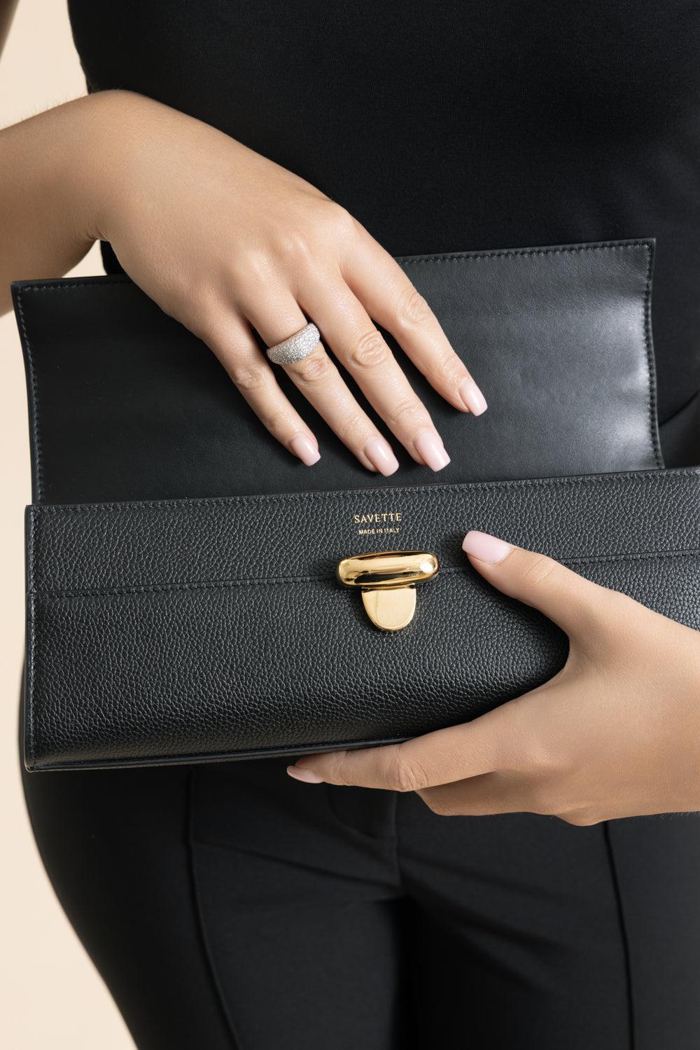 Slim Symmetry Pochette Bag-BLACK-HANDBAGCLUTCHES-SAVETTE