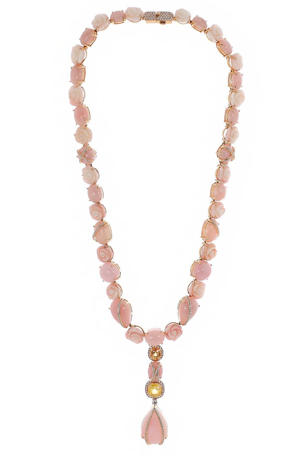 Pink Opal Coral Necklace-ROSE GOLD-JEWELRYFINE JEWELNECKLACE O-ALEXANDER LAUT