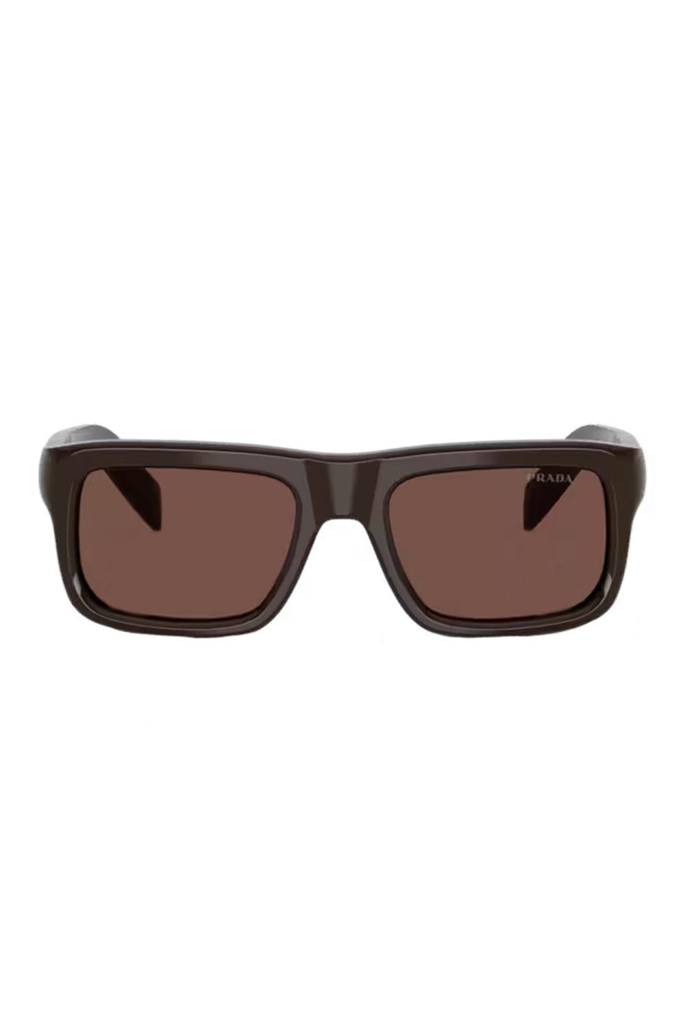 Rectangle Sunglasses-BROWN-ACCESSORIESUNGLASSES-PRADA