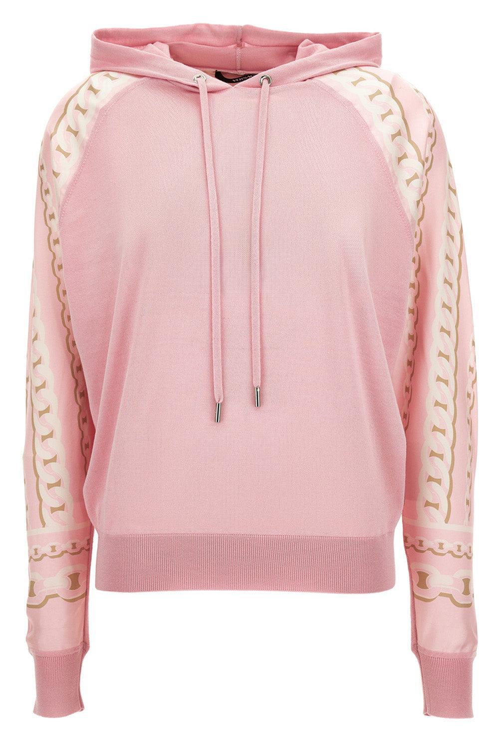 Chain Print Hoodie-PNK/MILK-38-CLOTHINGTOPKNITS-VERSACE
