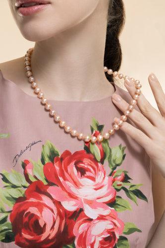 Pink Pearl Affinity Knotted Necklace-YELLOW GOLD-JEWELRYFINE JEWELNECKLACE O-COOMI