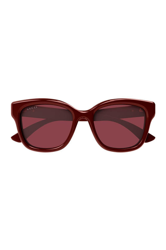 Rounded Square Sunglasses-BURGUNDY-ACCESSORIESUNGLASSES-GUCCI