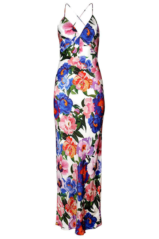 Olive Dress - Floral Candy-FLORAL-2-CLOTHINGDRESSGOWN-BORGO DE NOR