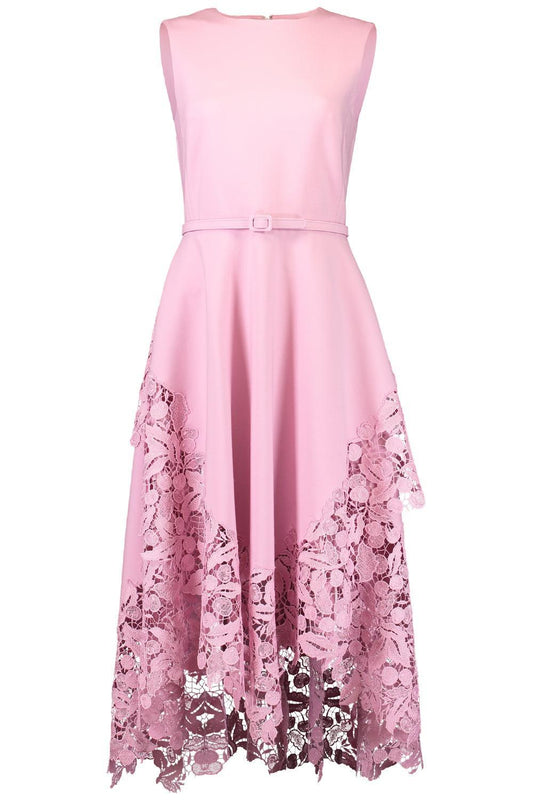 Sleeveless Cherry Guipure Midi Dress-PINK-4-CLOTHINGDRESSCOCKTAIL-OSCAR DE LA RENTA