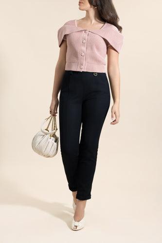 Fitted Stretch Pant-BLACK-36-CLOTHINGPANTSLIM FIT-CHLOÉ