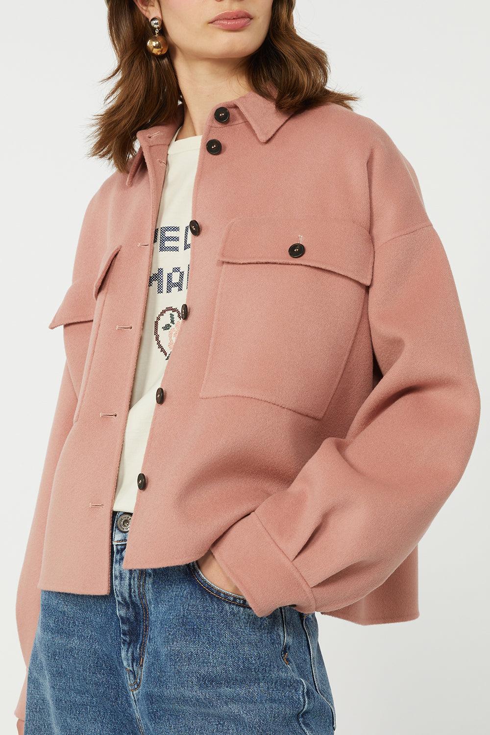 Trucker Jacket-ANTIQUE ROSE-2-CLOTHINGJACKETCASUAL-MAX MARA