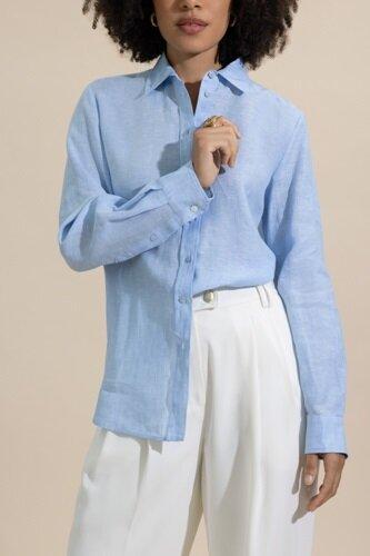 Werner Shirt - Sky Blue-BLUE-2-CLOTHINGTOPBLOUSE-MAX MARA
