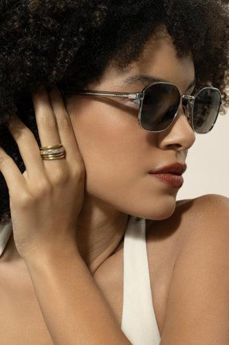 Square Sunglasses-SILVER-ACCESSORIESUNGLASSES-PRADA