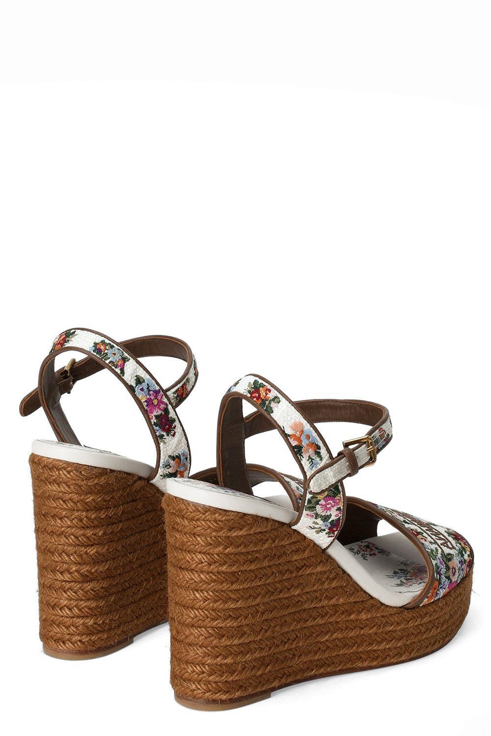 Wedge Sandal-FLORAL-36-SHOESANDAL-DOLCE & GABBANA