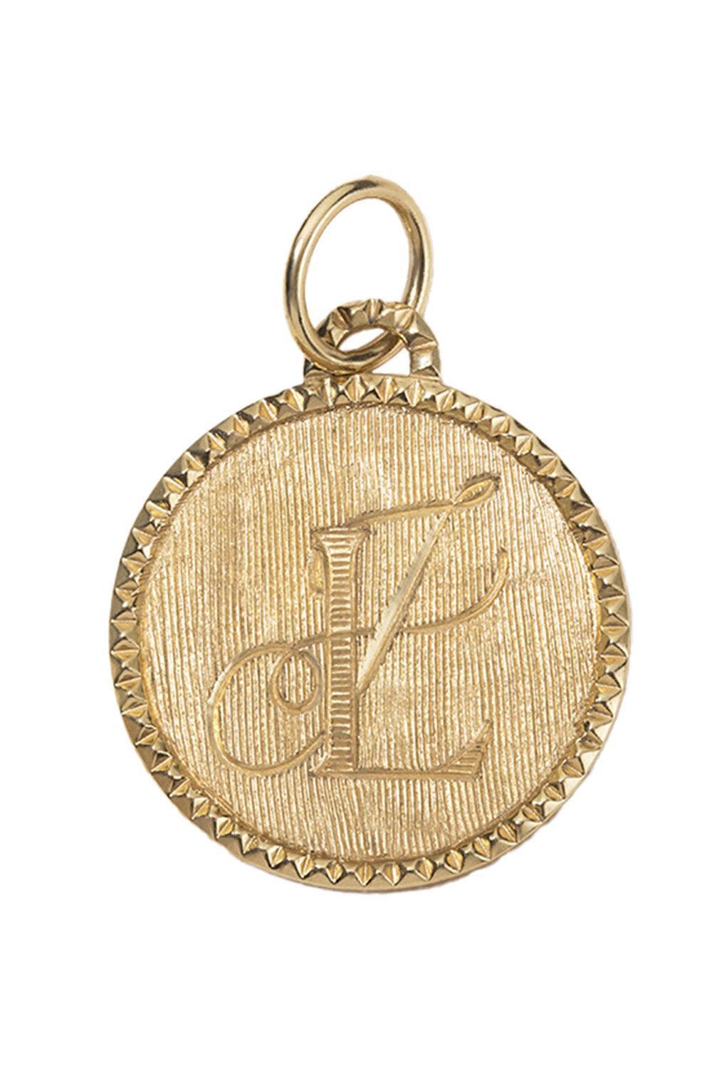 Classic Stud Disc Charm-YELLOW GOLD-JEWELRYFINE JEWELPENDANT-DEVON WOODHILL