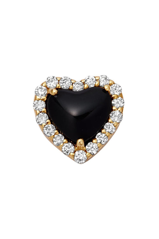 Black Eclipse Heart Charm-YELLOW GOLD-JEWELRYFINE JEWELPENDANT-LOQUET