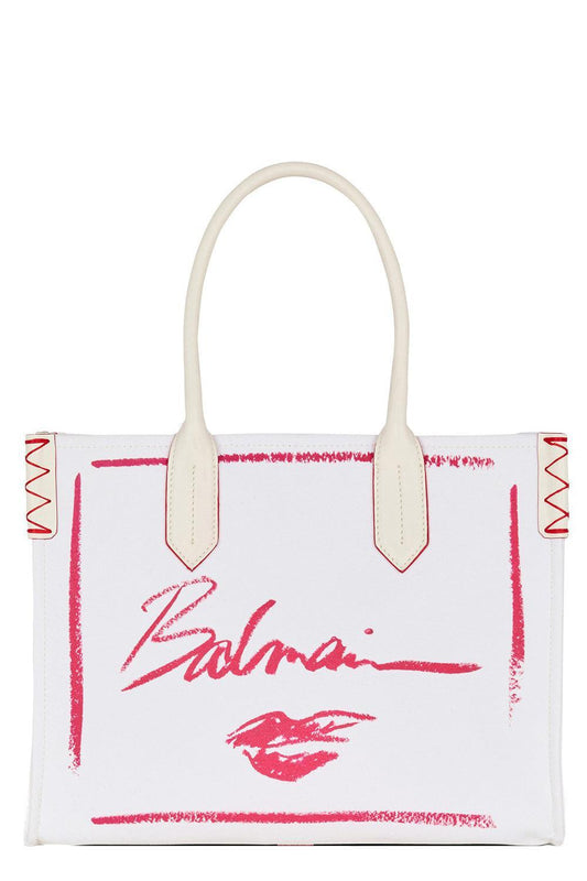 B-Army Shopper - Lipstick Canvas-CREM/RGE-O/S-HANDBAGTOTES-BALMAIN