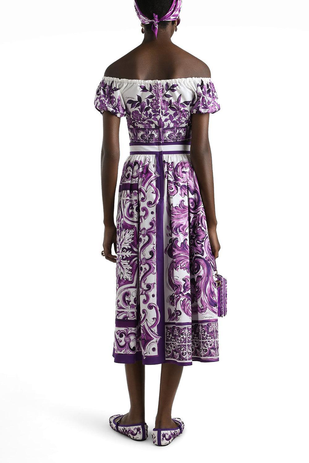 Maiolica Cropped Top-MXMAIVIO-40-CLOTHINGTOPBLOUSE-DOLCE & GABBANA