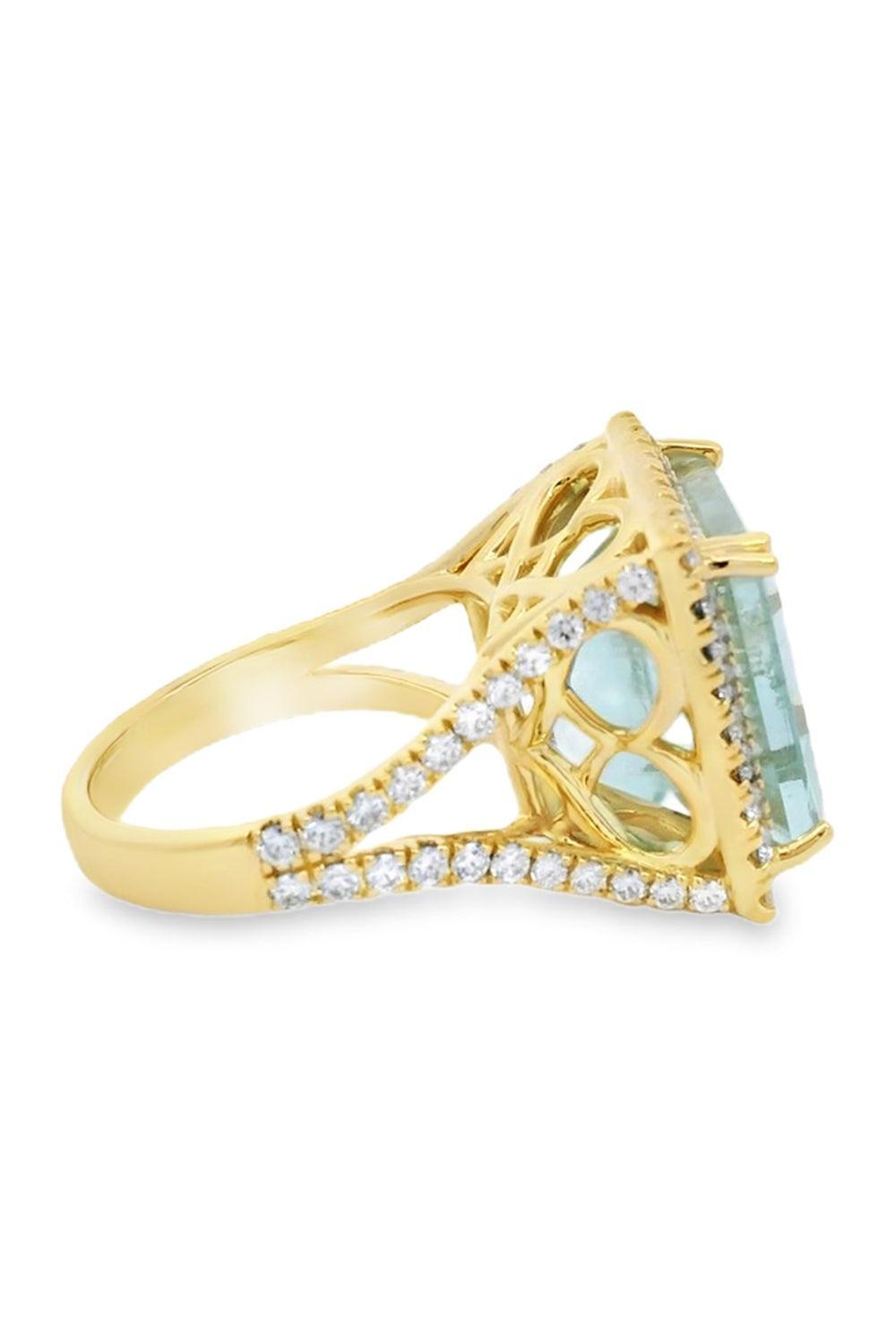 Greeen Beryl Diamond Ring-YELLOW GOLD-5.75-JEWELRYFINE JEWELRING-LISA NIK