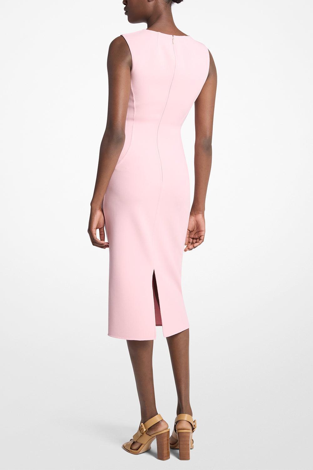 V Neck Sheath-PINK-0-CLOTHINGDRESSCASUAL-MICHAEL KORS COLLECTION