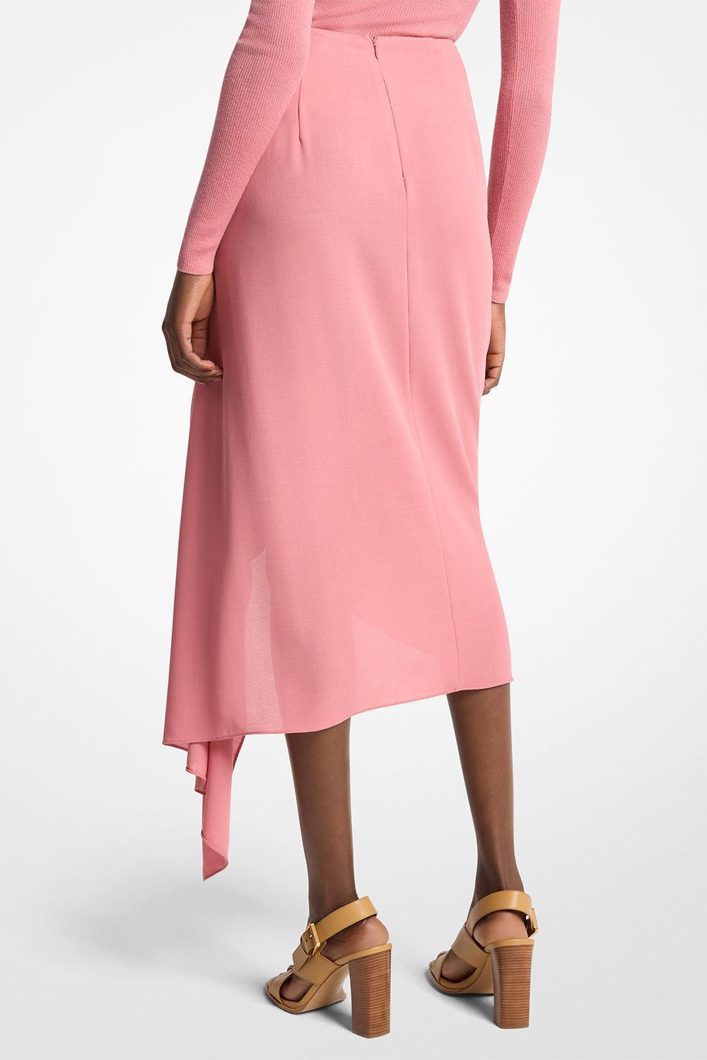 Cascade Skirt - Guava-PINK-2-CLOTHINGSKIRTMIDI-MICHAEL KORS COLLECTION