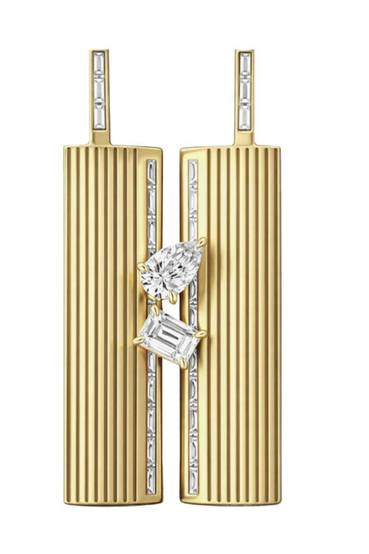 Diamond Pearl Large Blade Pendant-YELLOW GOLD-JEWELRYFINE JEWELPENDANT-LORAIDA