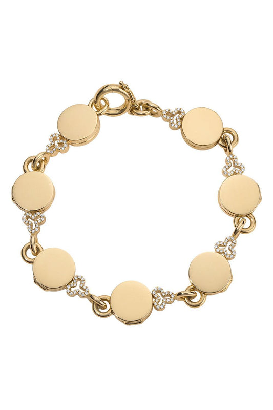 Locket Line Bracelet-YELLOW GOLD-JEWELRYFINE JEWELBRACELET O-DEVON WOODHILL