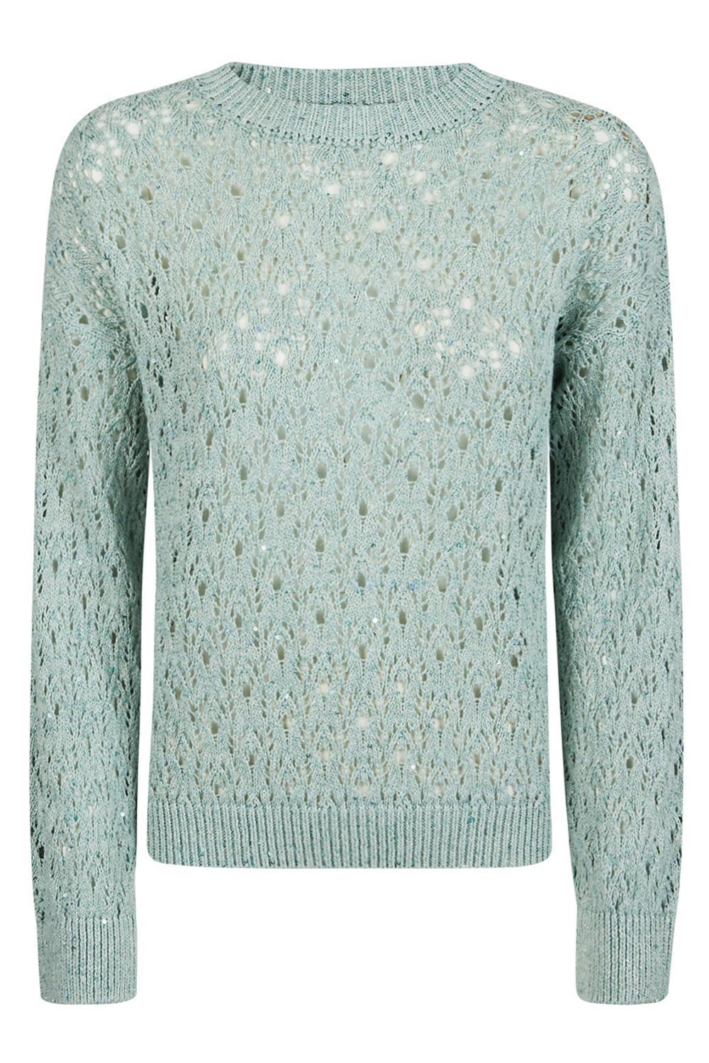 Long Sleeve Crewneck Sweater - Green