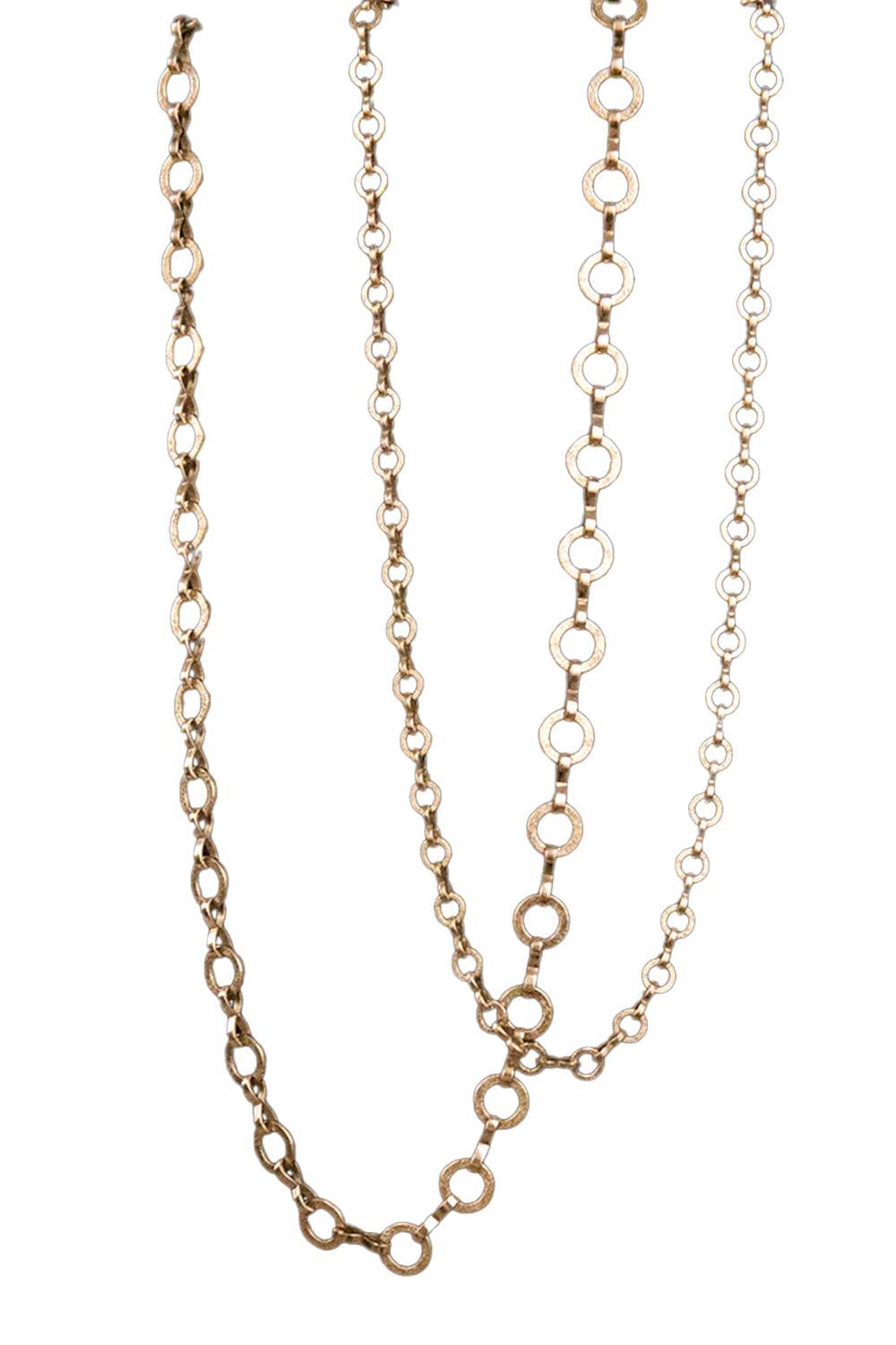 Medium Circle-Link Smooth Chain Necklace-YELLOW GOLD-20-JEWELRYFINE JEWELNECKLACE O-AZLEE