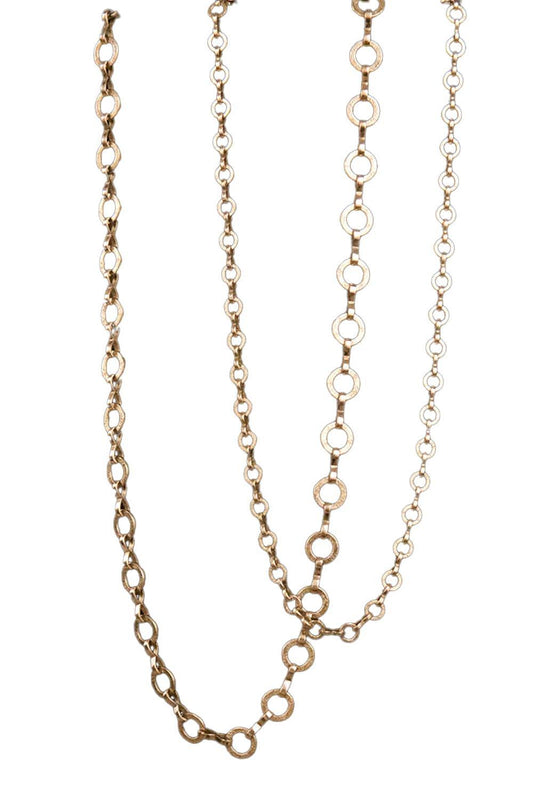 Medium Circle-Link Smooth Chain Necklace-YELLOW GOLD-20-JEWELRYFINE JEWELNECKLACE O-AZLEE