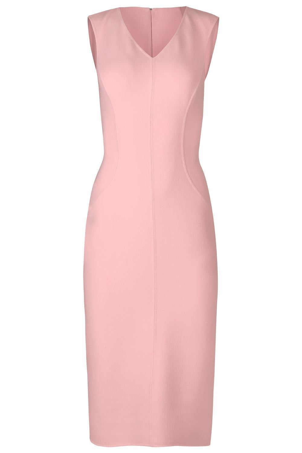 V Neck Sheath-PINK-0-CLOTHINGDRESSCASUAL-MICHAEL KORS COLLECTION