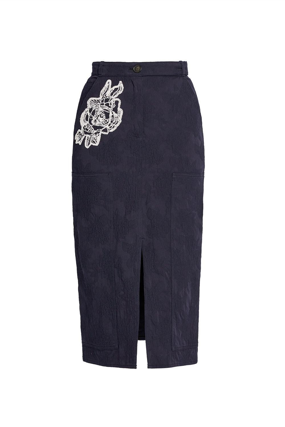 A-Line Midi Skirt-MDNTBLUE-4-CLOTHINGSKIRTMIDI-ERDEM