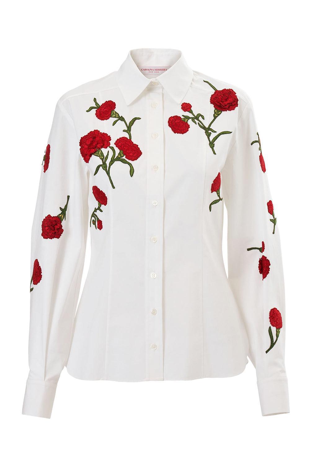 Isabela Embroidered Top-MULTI-4-CLOTHINGTOPBLOUSE-CAROLINA HERRERA