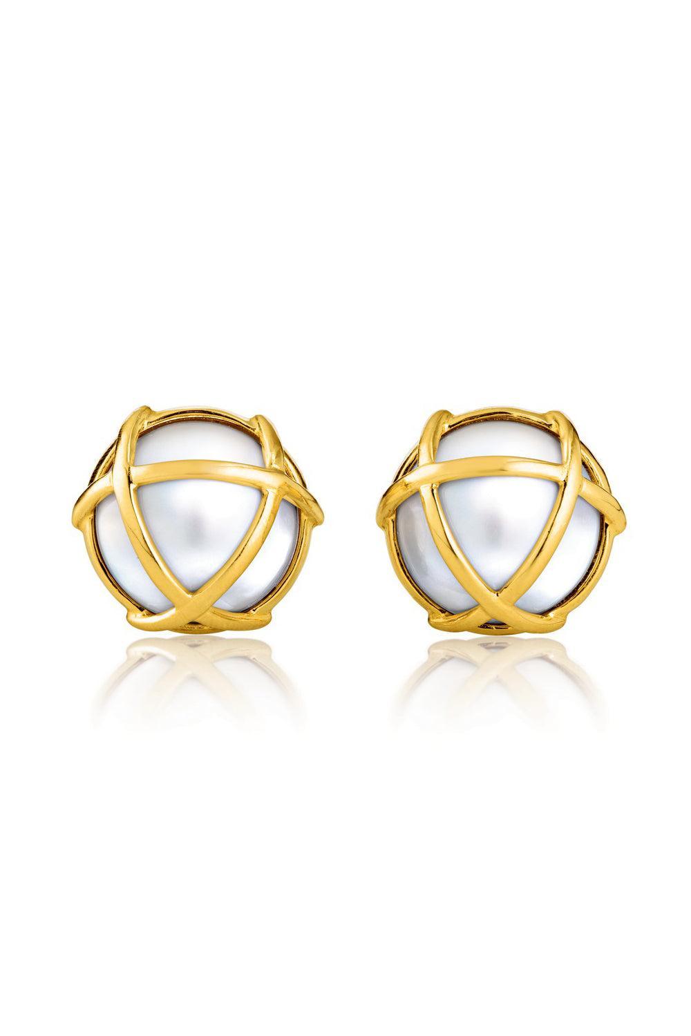 Caged Pearl Earrings
