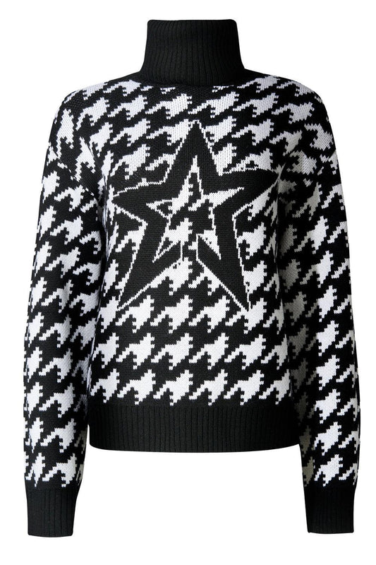 Chunky Houndstooth Sweater-BLACK/WHITE-XS-CLOTHINGTOPSWEATER-PERFECT MOMENT