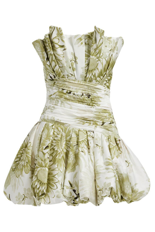 Chromatic Mini Dress-GREEN-2-CLOTHINGDRESSCASUAL-AJE