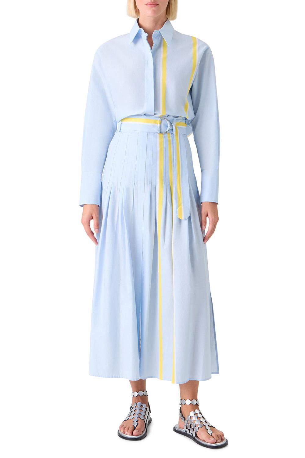 Long Sleeve Button Shirt-BLUE-2-CLOTHINGTOPBLOUSE-AKRIS PUNTO