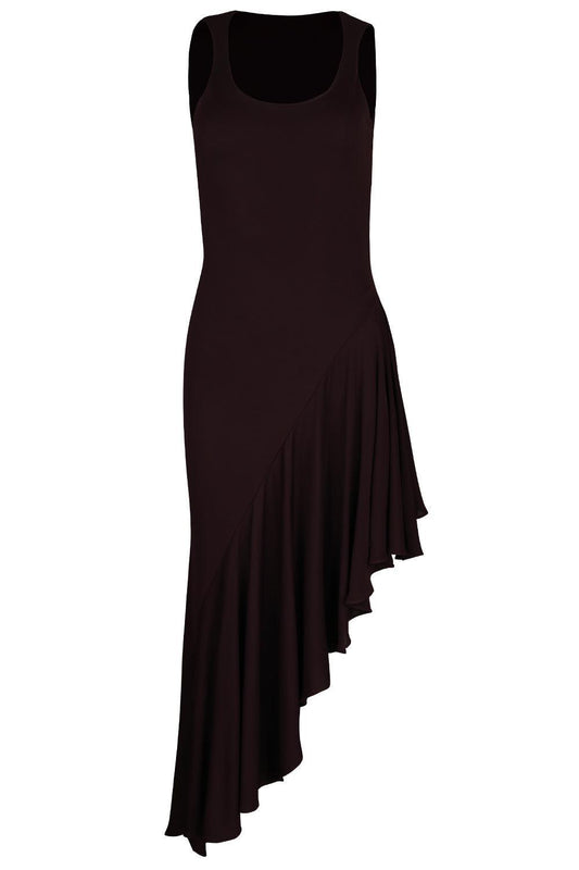 Asymetrical Flowing Dress-RED-36-CLOTHINGDRESSCASUAL-ALAÏA