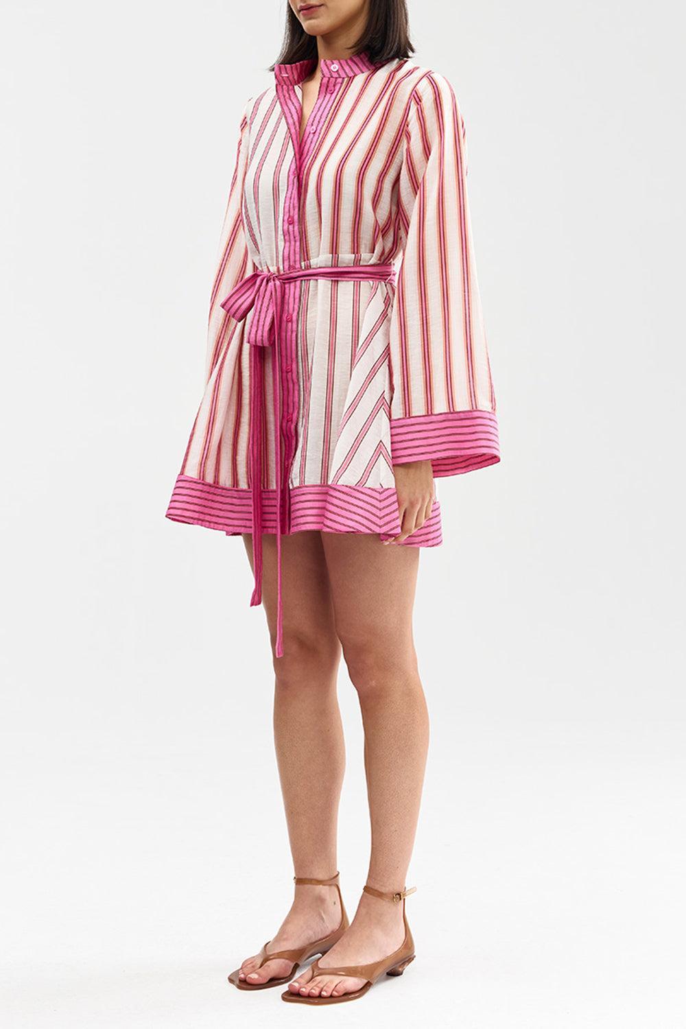 Neottia Mini Dress-STRIPE-2-CLOTHINGDRESSCASUAL-ASTON STUDIO