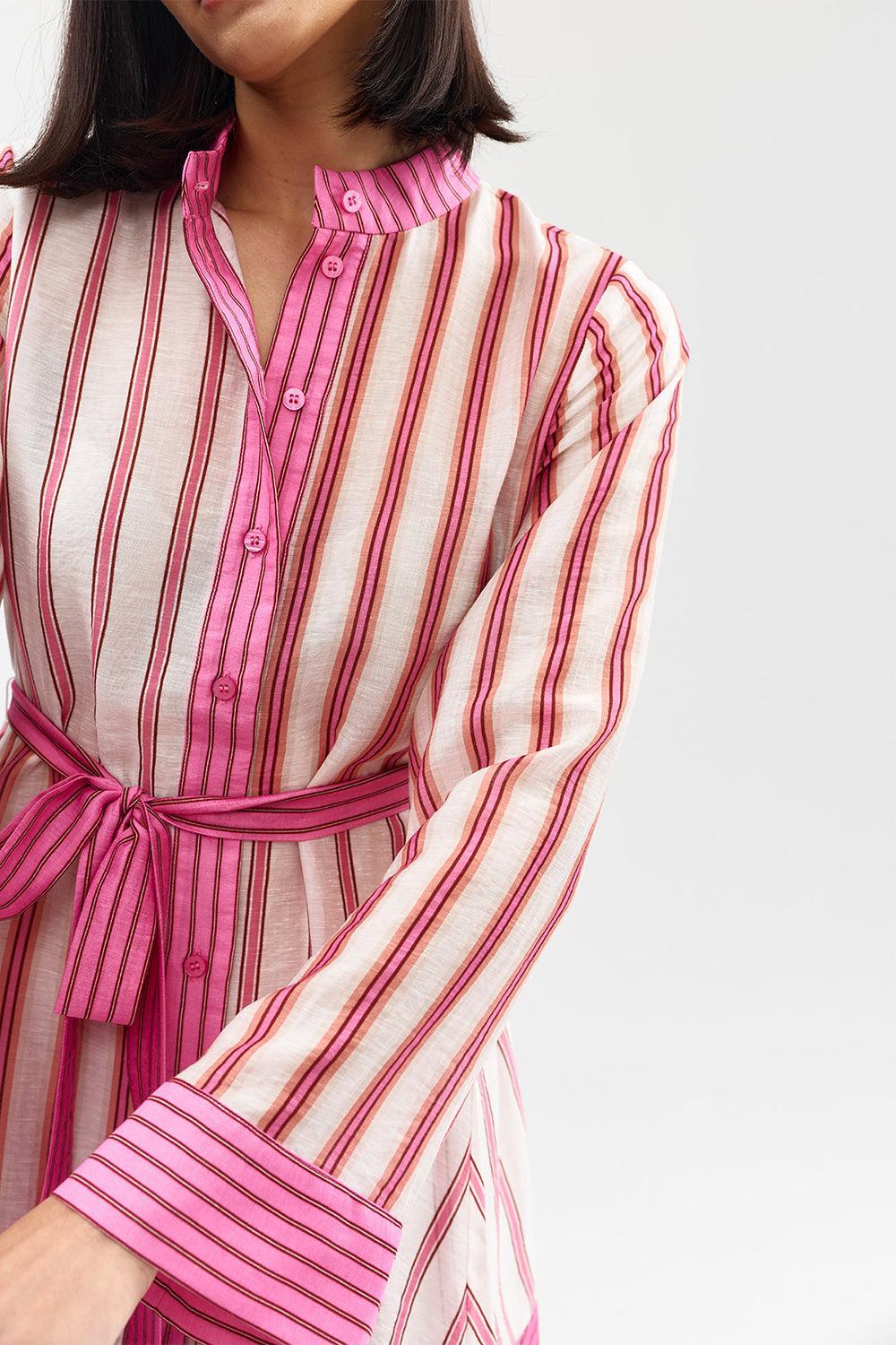 Neottia Mini Dress-STRIPE-2-CLOTHINGDRESSCASUAL-ASTON STUDIO