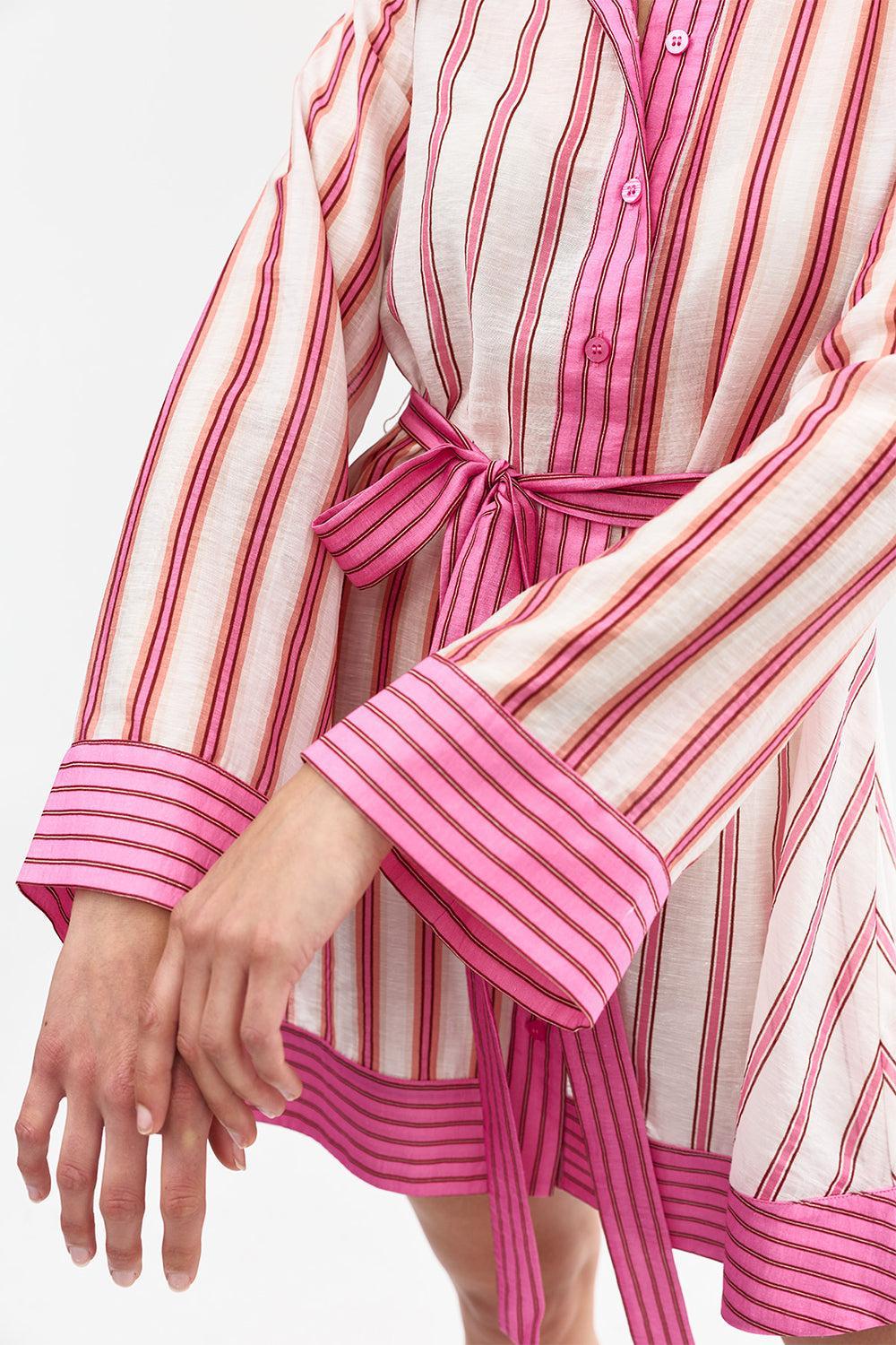 Neottia Mini Dress-STRIPE-2-CLOTHINGDRESSCASUAL-ASTON STUDIO