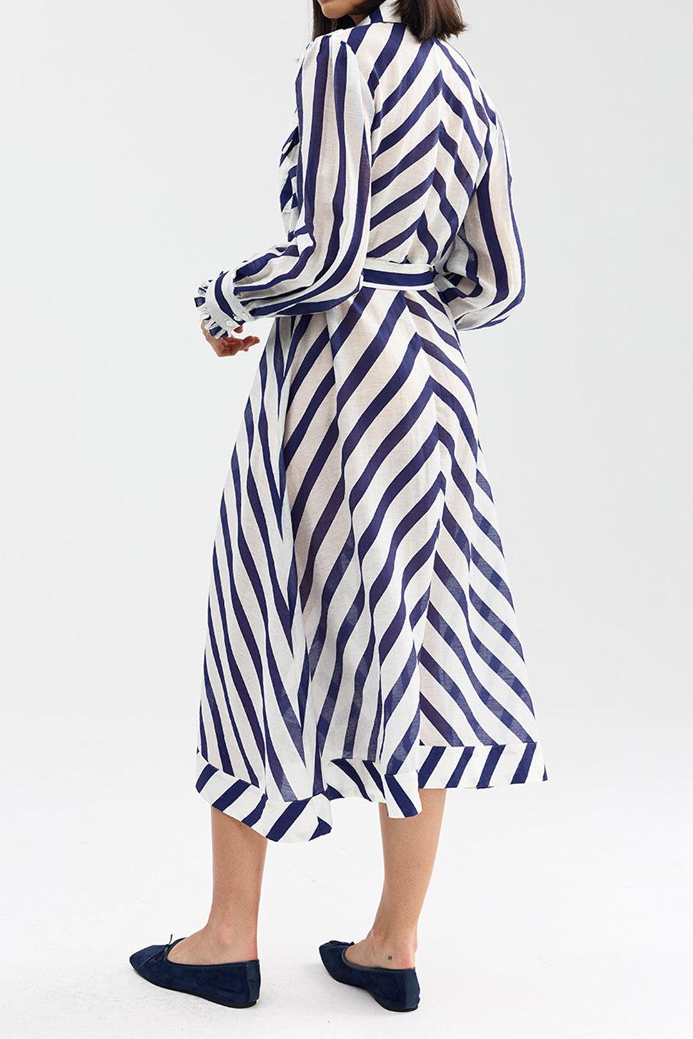 Yasmine Dress-STRIPE-2-CLOTHINGDRESSCASUAL-ASTON STUDIO