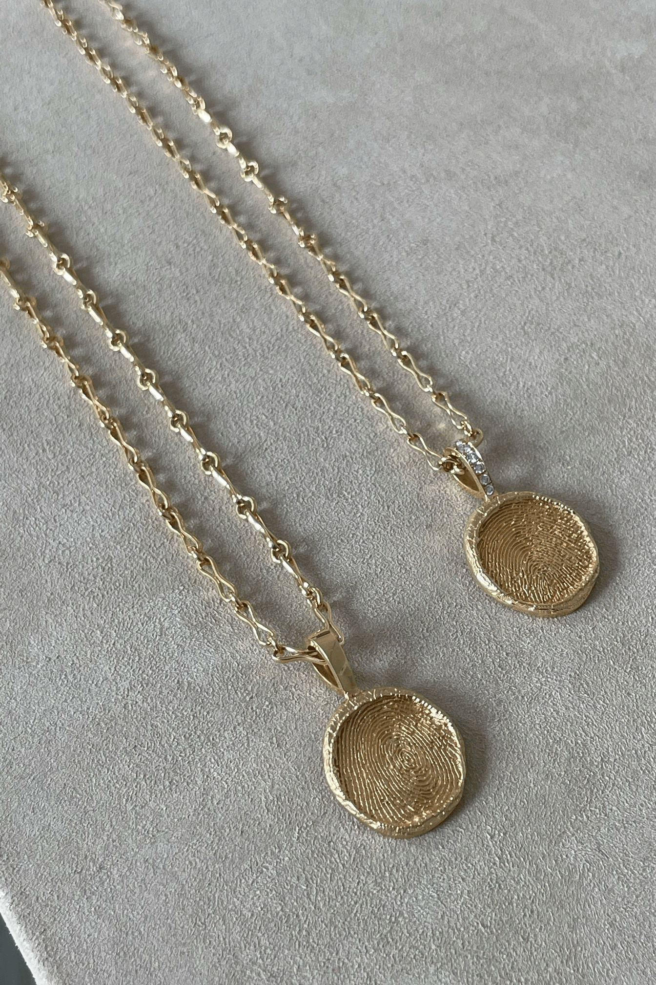 AZLEE-Custom Fingerprint Coin Pendant-