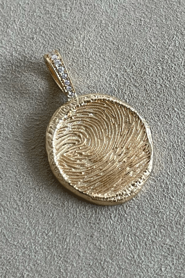 AZLEE-Custom Fingerprint Coin Pendant-