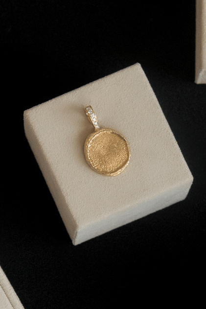 AZLEE-Custom Fingerprint Coin Pendant-